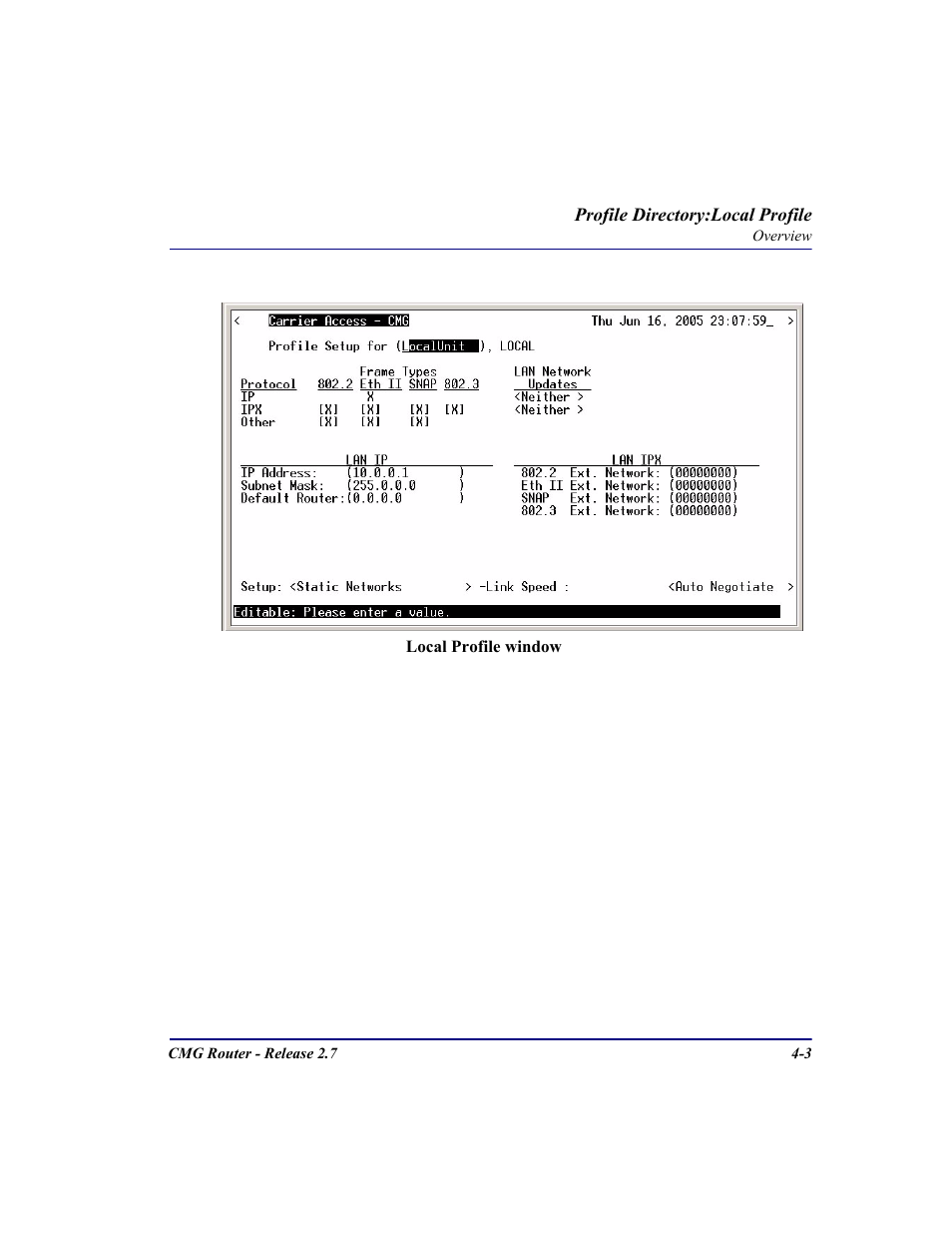 Carrier Access CMG Router User Manual | Page 89 / 296