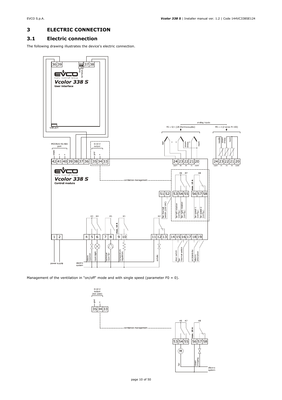 3electric connection 3.1 electric connection | EVCO EVCSR338J9 User Manual | Page 10 / 50