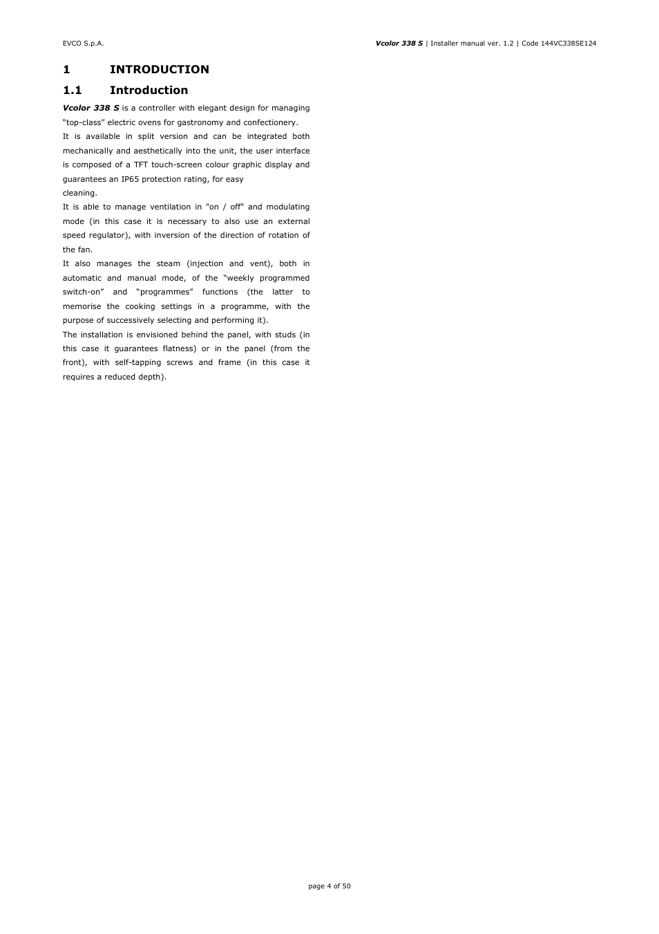 1introduction 1.1 introduction | EVCO EVCSR338J9 User Manual | Page 4 / 50