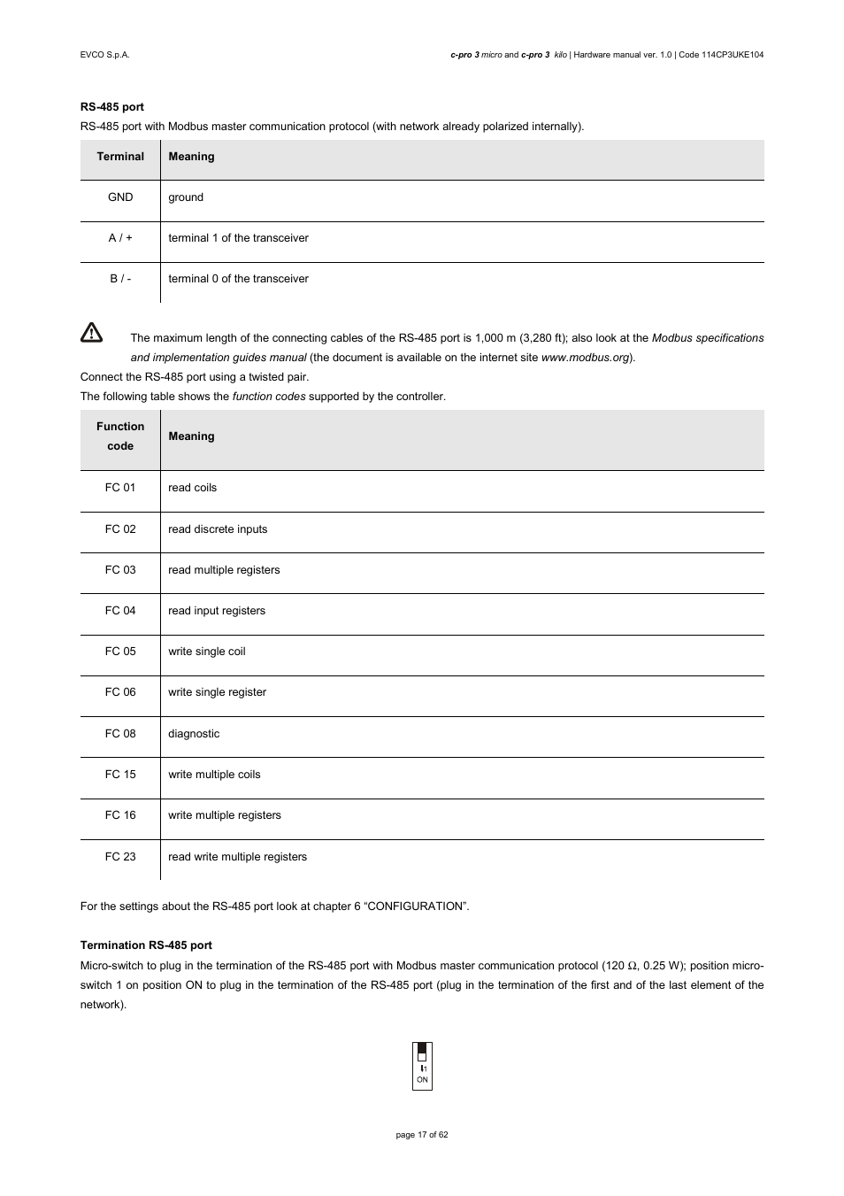 EVCO EPU2LXP1CH User Manual | Page 17 / 62