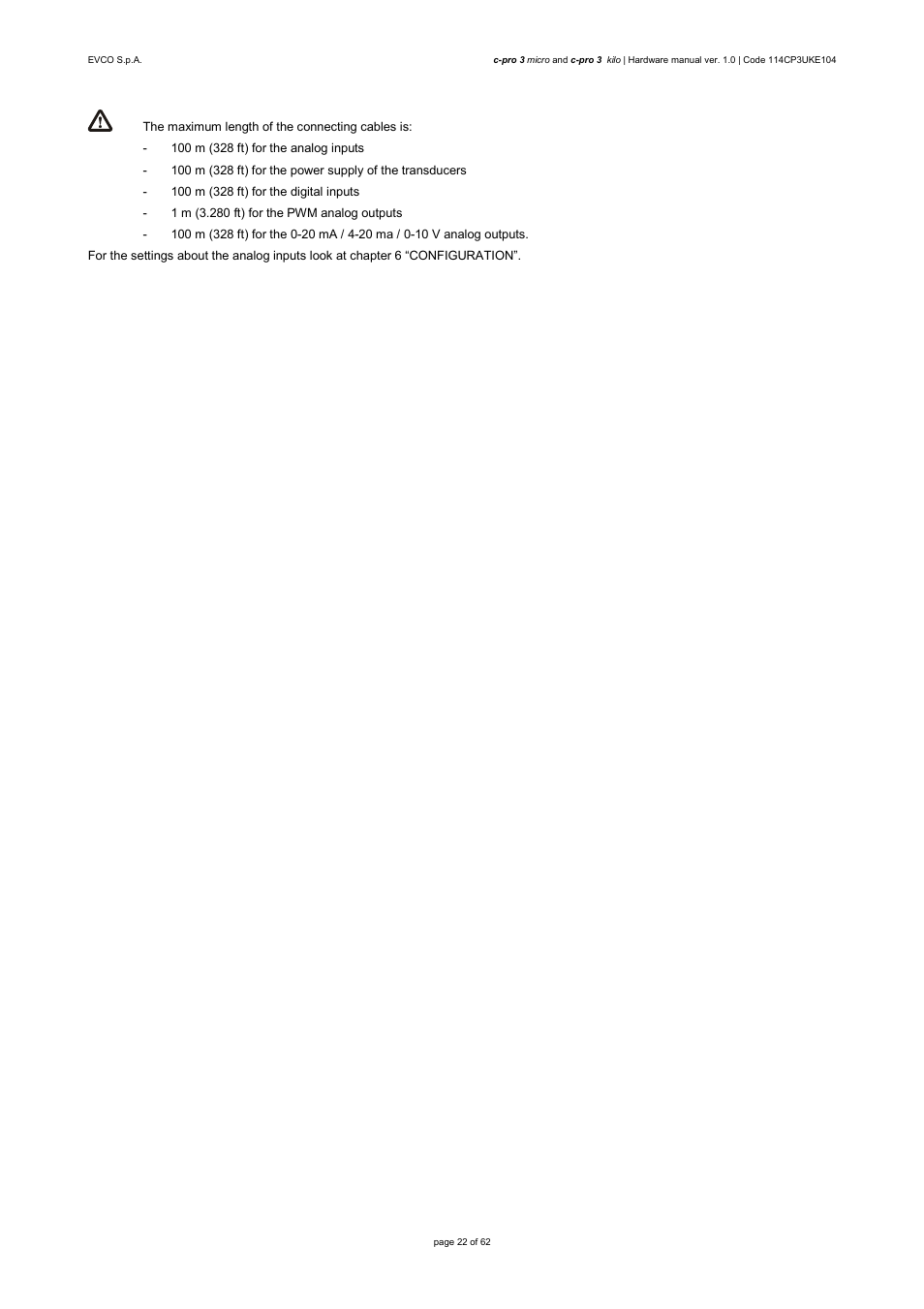 EVCO EPU2LXP1CH User Manual | Page 22 / 62
