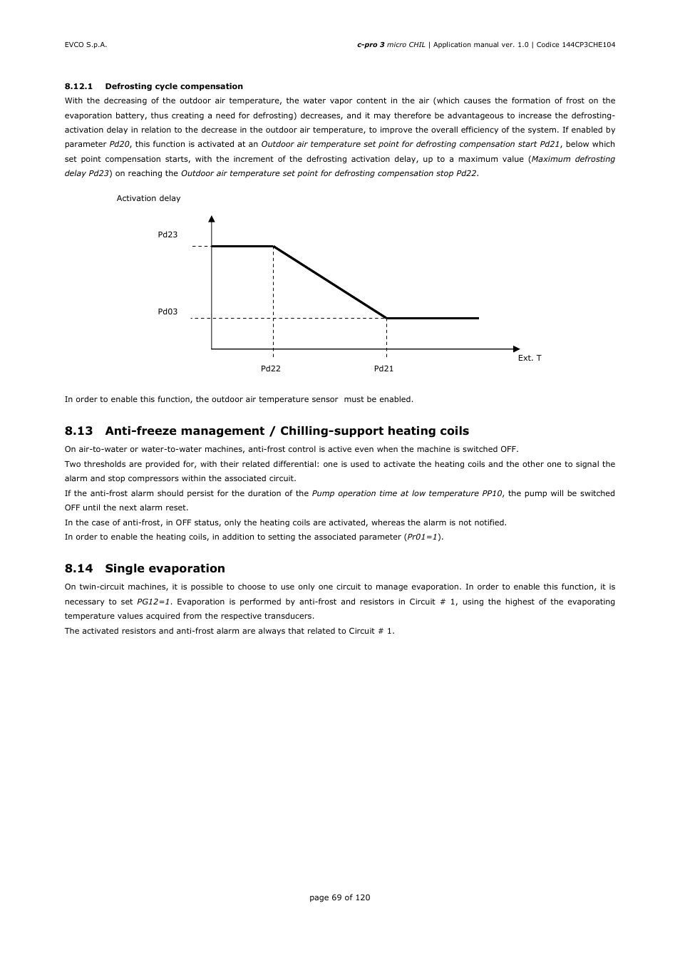 14 single evaporation | EVCO EPU2LXP1CH Installer manual User Manual | Page 69 / 120