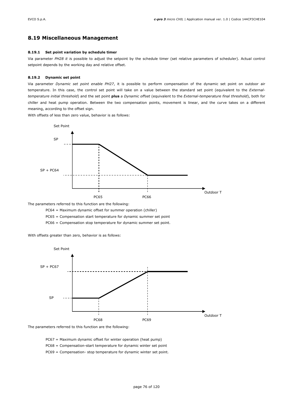 19 miscellaneous management | EVCO EPU2LXP1CH Installer manual User Manual | Page 76 / 120