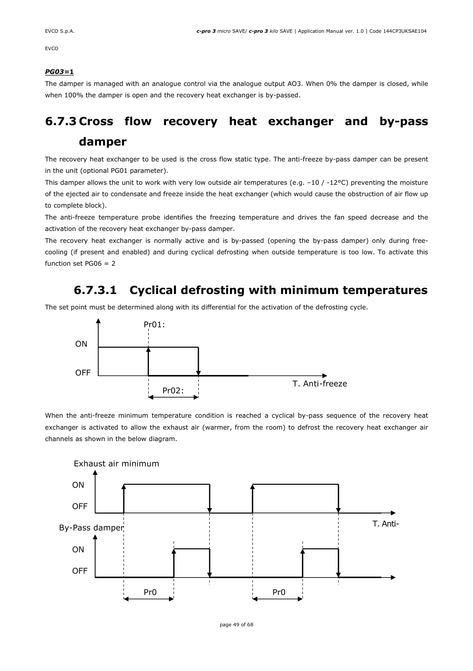 1 cyclical defrosting with minimum temperatures | EVCO EPU2BXP1S1 User Manual | Page 49 / 68