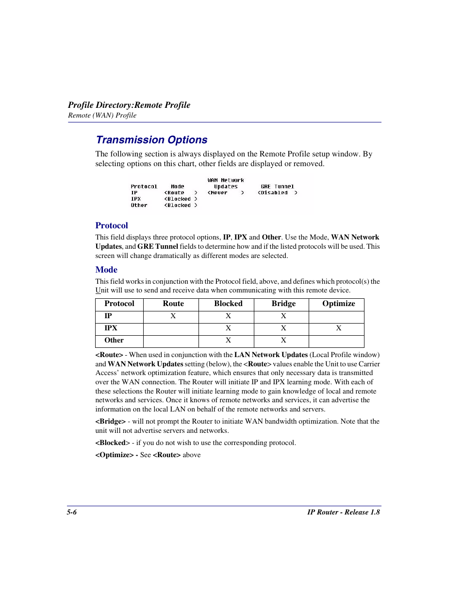 Transmission options, Transmission options -6 | Carrier Access 770-0015 AM User Manual | Page 106 / 250