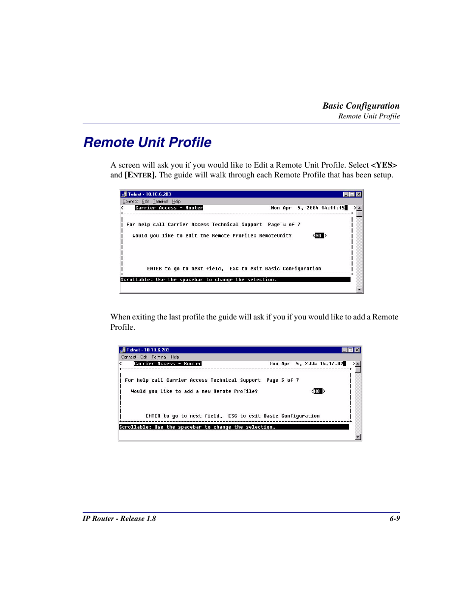 Remote unit profile, Remote unit profile -9 | Carrier Access 770-0015 AM User Manual | Page 155 / 250