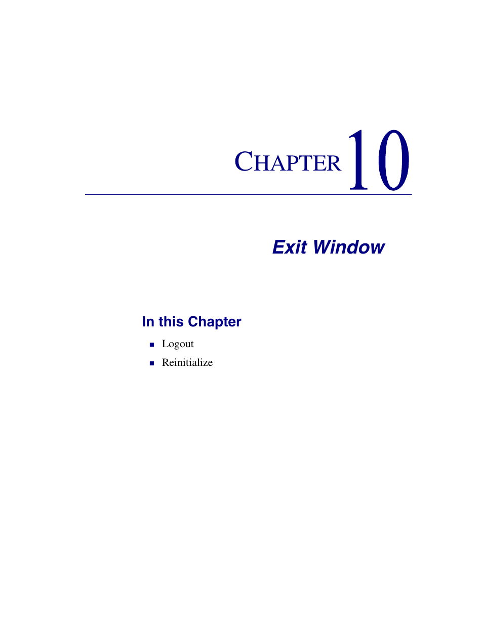 10 - exit window, Exit window, Hapter | Carrier Access 770-0015 AM User Manual | Page 191 / 250