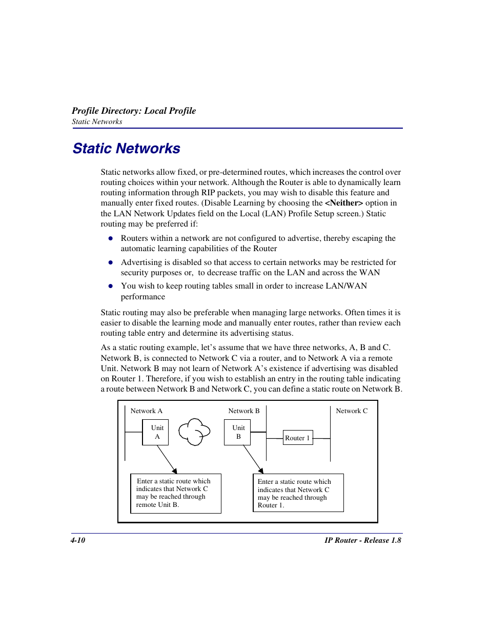 Static networks, Static networks -10 | Carrier Access 770-0015 AM User Manual | Page 66 / 250