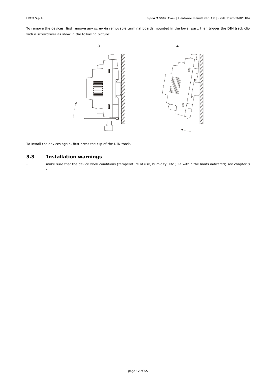 EVCO EPK4BHQ1AH Hardware manual User Manual | Page 12 / 55