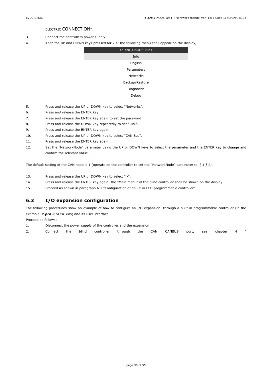 Connection | EVCO EPK4BHQ1AH Hardware manual User Manual | Page 30 / 55