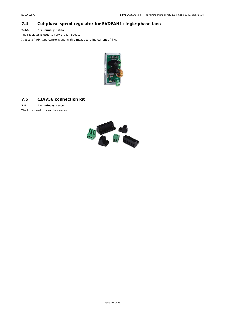 EVCO EPK4BHQ1AH Hardware manual User Manual | Page 46 / 55
