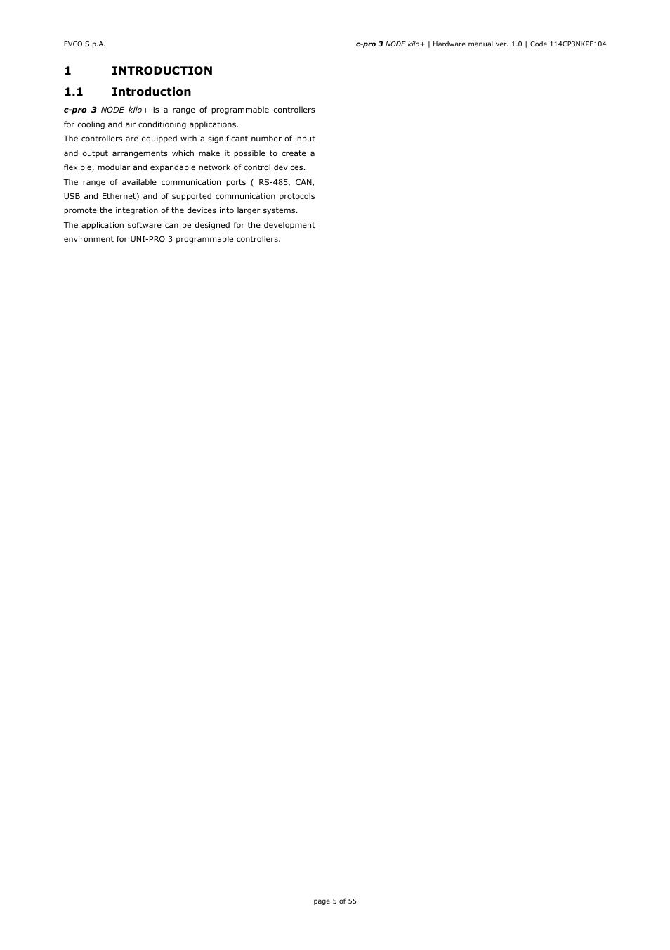 EVCO EPK4BHQ1AH Hardware manual User Manual | Page 5 / 55