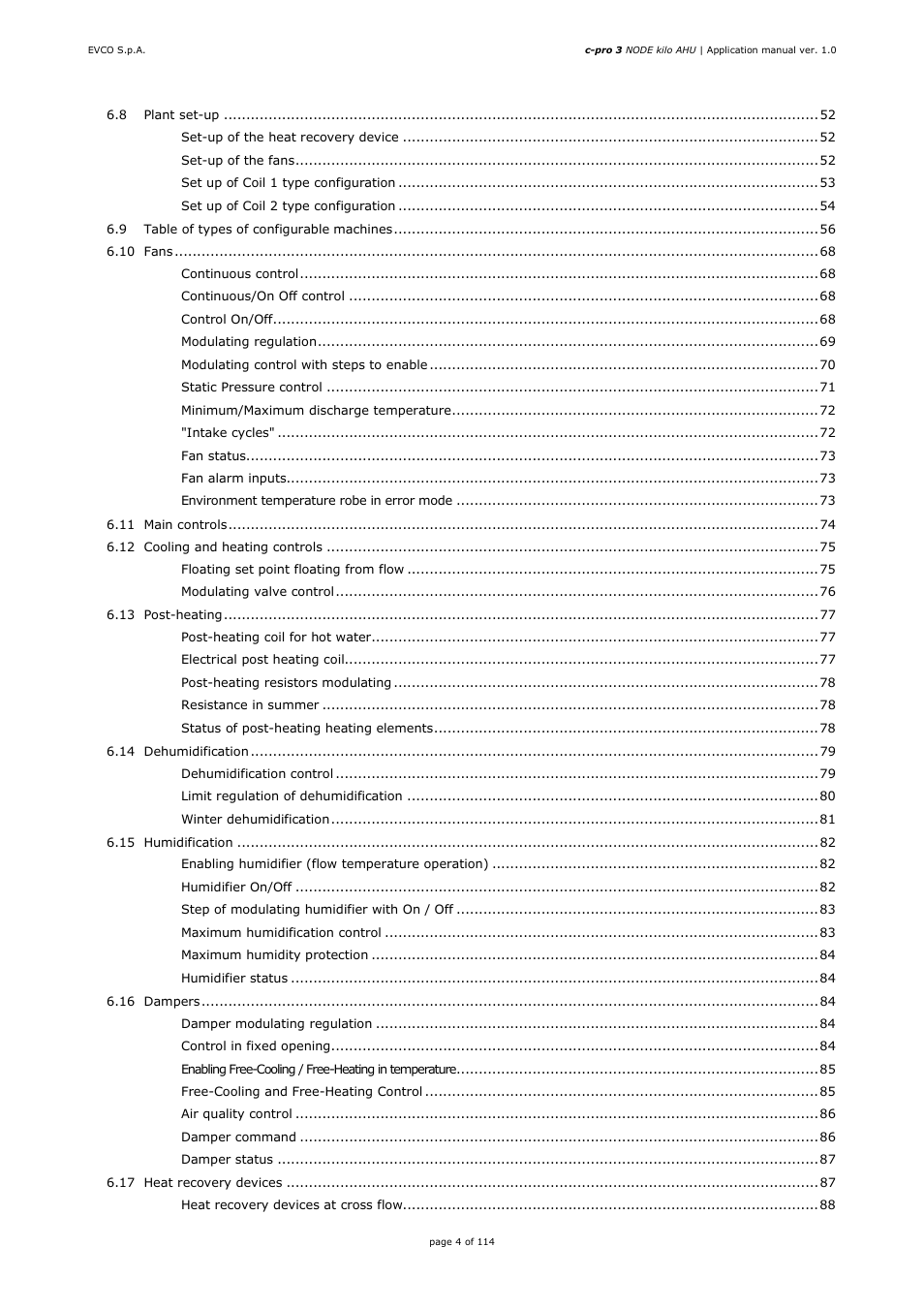 EVCO EPK4BHQ1AH Installer manual User Manual | Page 4 / 114
