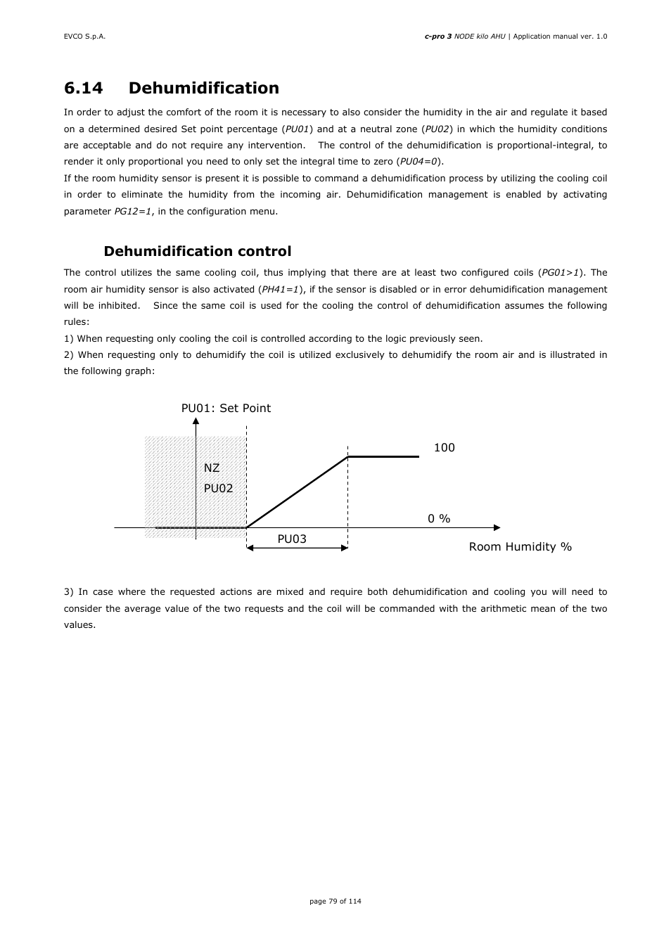 14 dehumidification, 1 dehumidification control | EVCO EPK4BHQ1AH Installer manual User Manual | Page 79 / 114