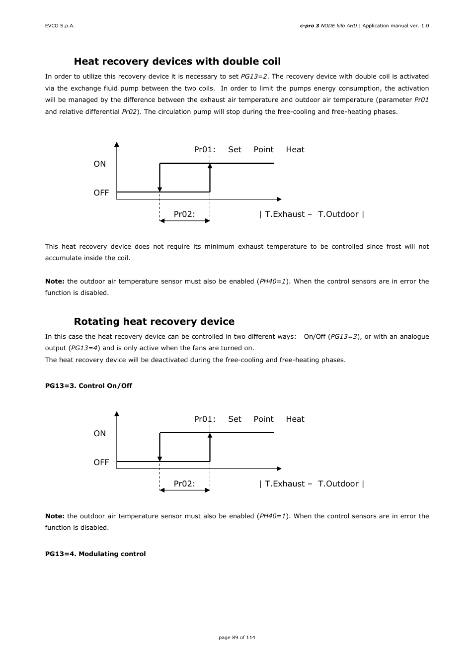 2 heat recovery devices with double coil, 3 rotating heat recovery device | EVCO EPK4BHQ1AH Installer manual User Manual | Page 89 / 114