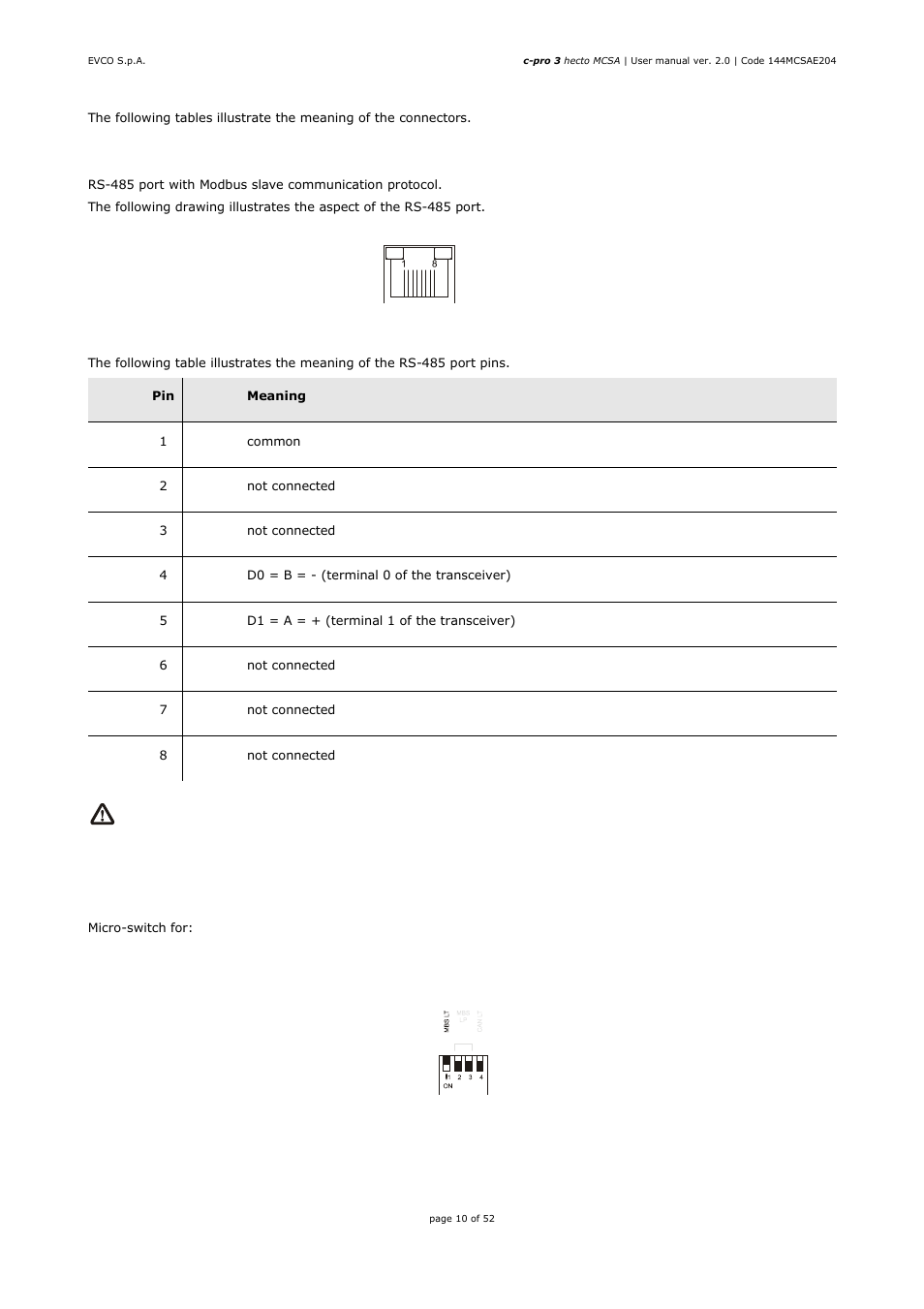 EVCO EPH4DXP1SA User Manual | Page 10 / 52