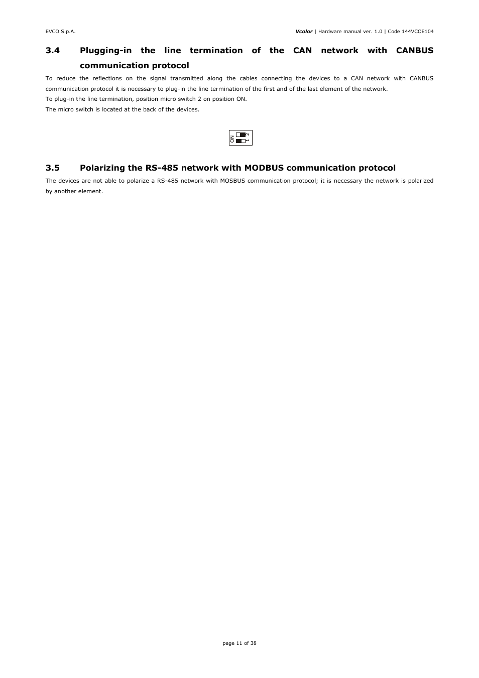 EVCO EPV4CBR Hardware manual User Manual | Page 11 / 38