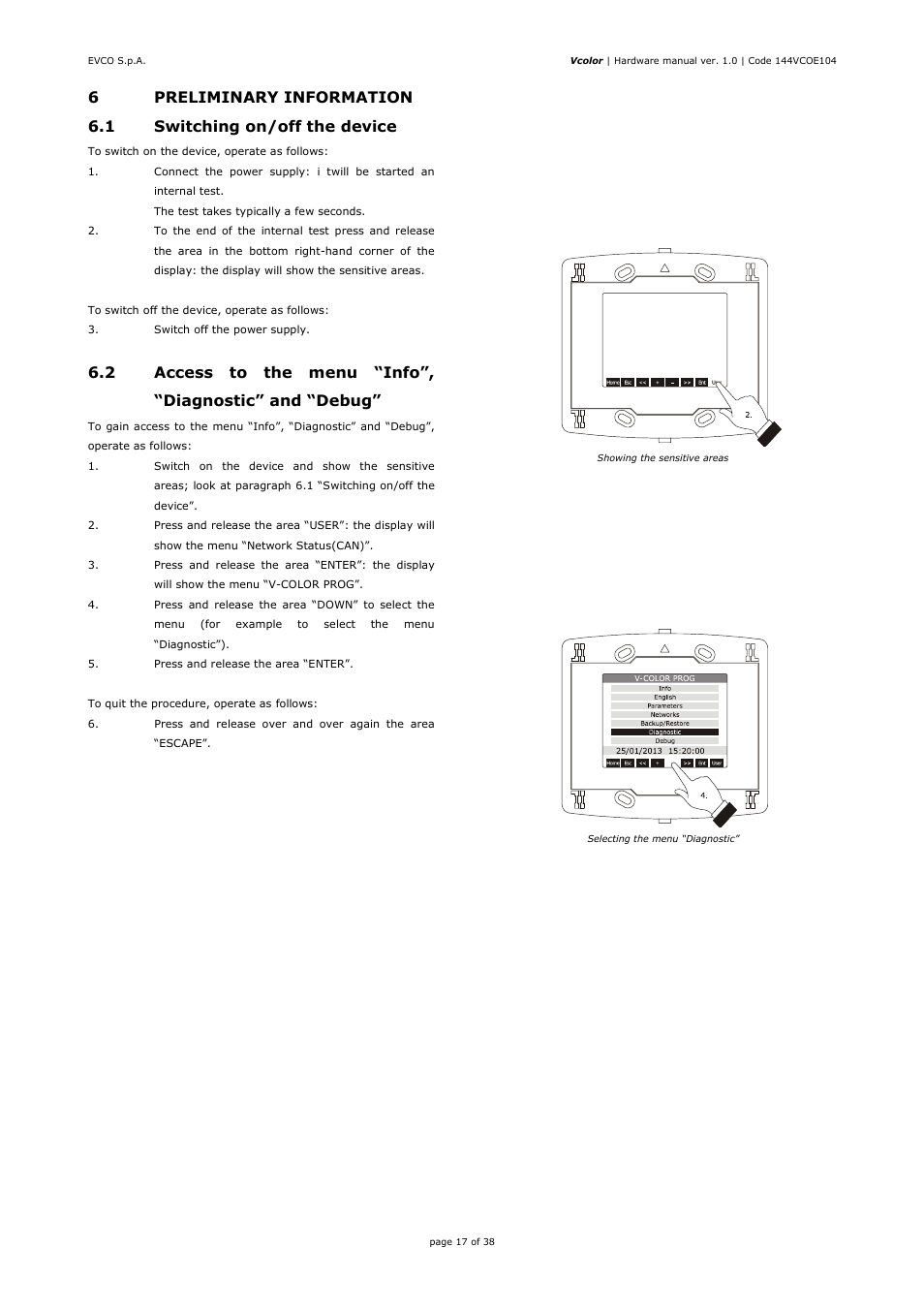 EVCO EPV4CBR Hardware manual User Manual | Page 17 / 38