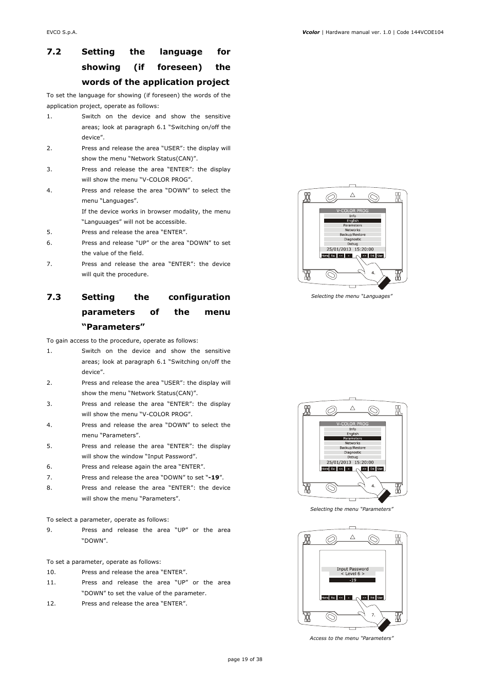 EVCO EPV4CBR Hardware manual User Manual | Page 19 / 38