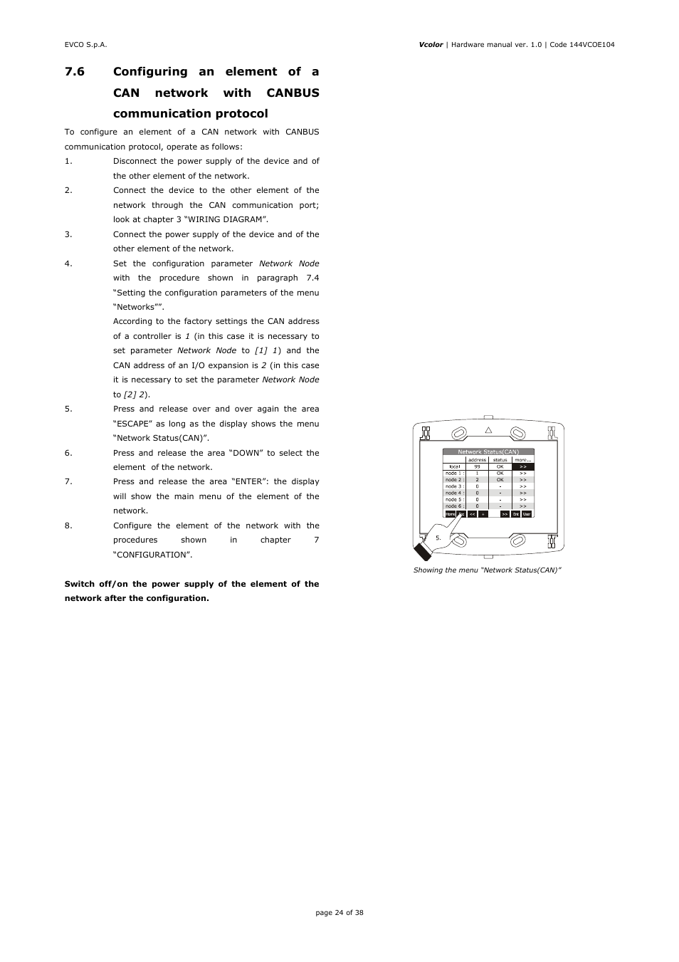 EVCO EPV4CBR Hardware manual User Manual | Page 24 / 38