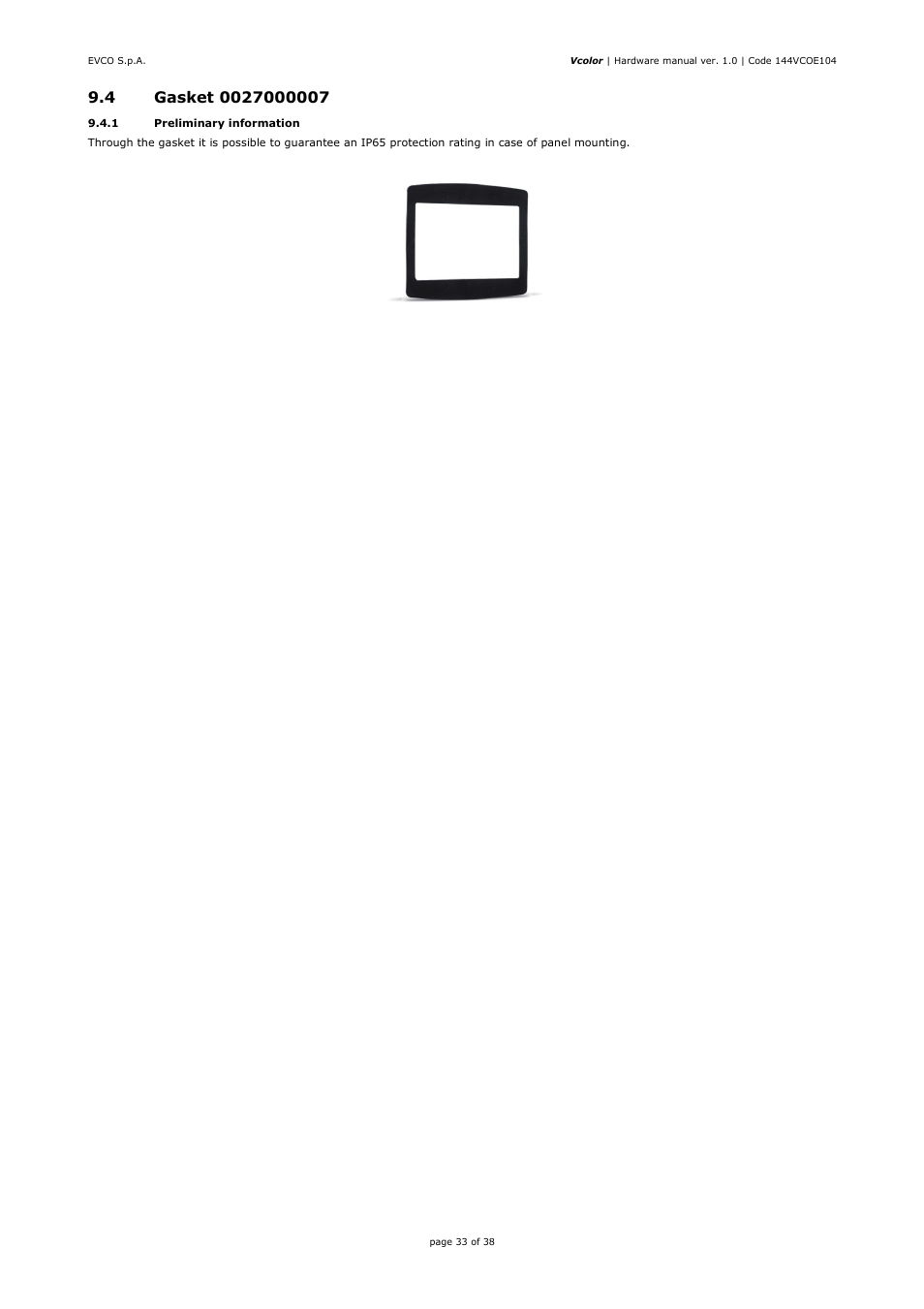 EVCO EPV4CBR Hardware manual User Manual | Page 33 / 38