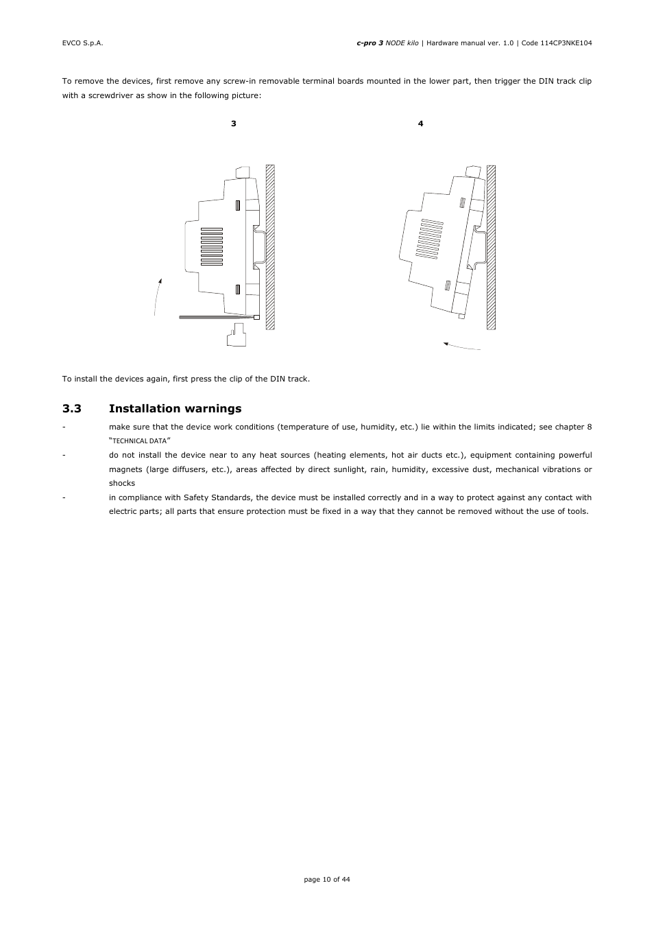 EVCO EPK4LHX Hardware manual User Manual | Page 10 / 44
