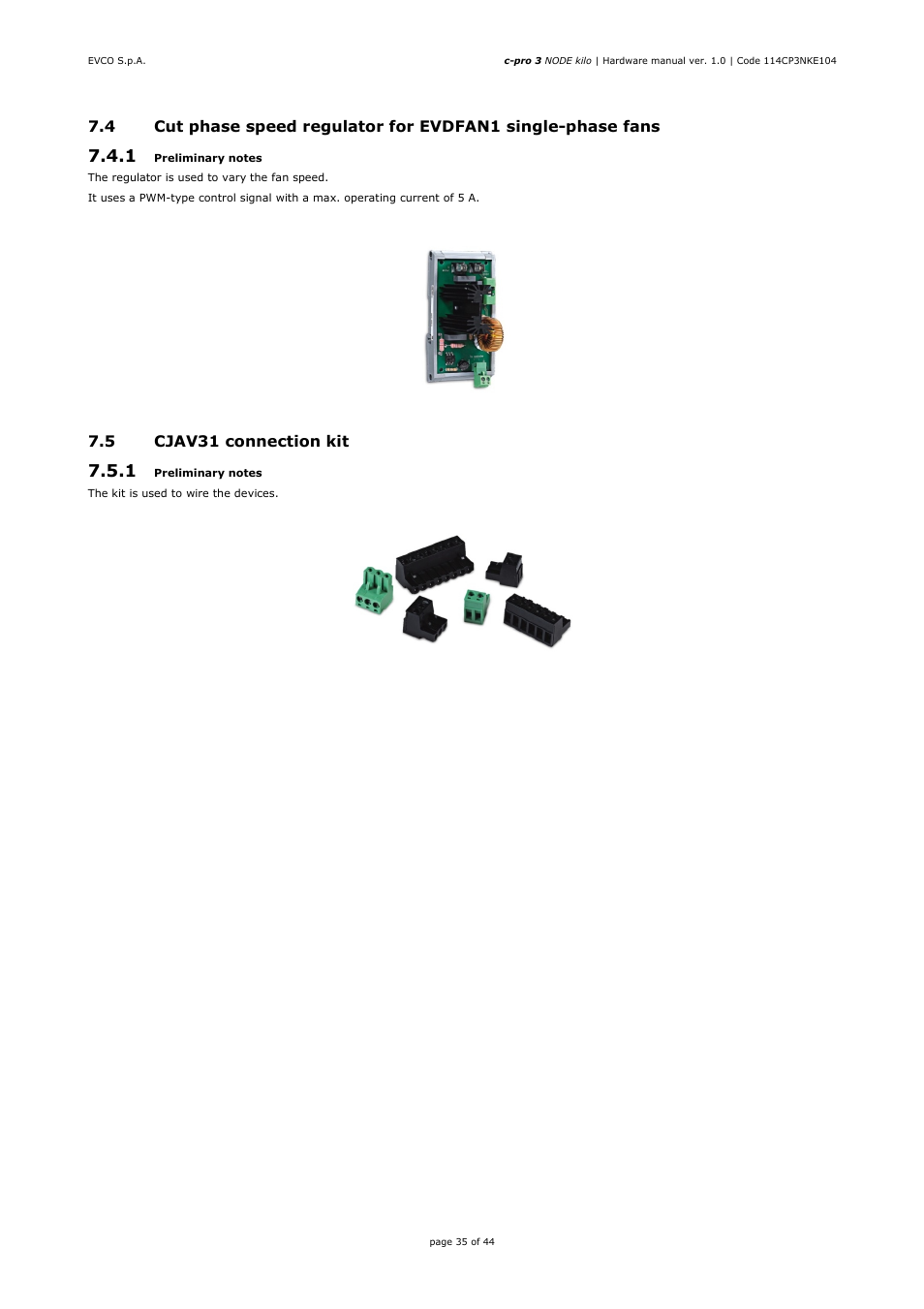 EVCO EPK4LHX Hardware manual User Manual | Page 35 / 44