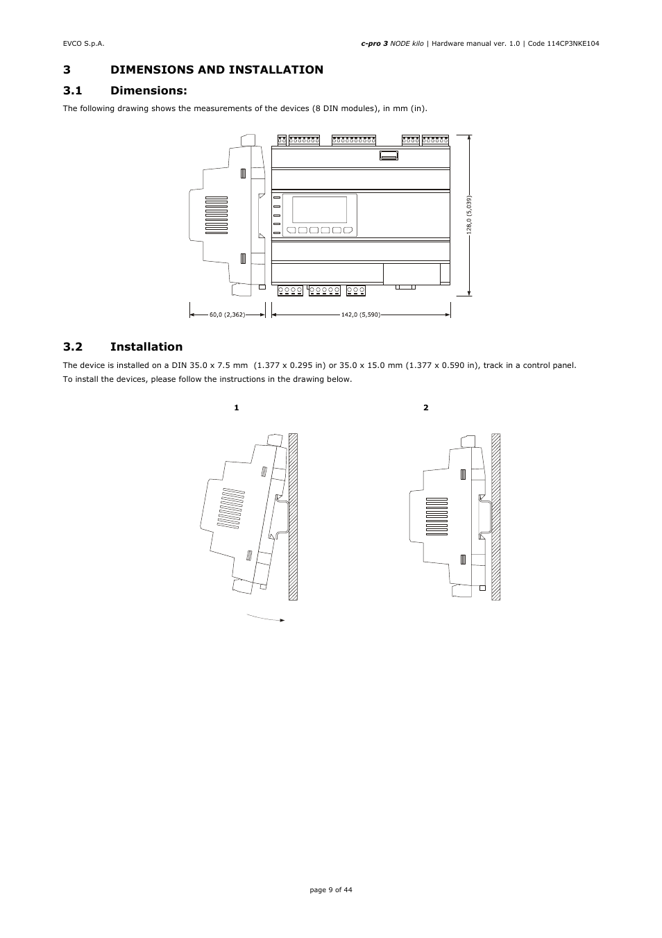 EVCO EPK4LHX Hardware manual User Manual | Page 9 / 44