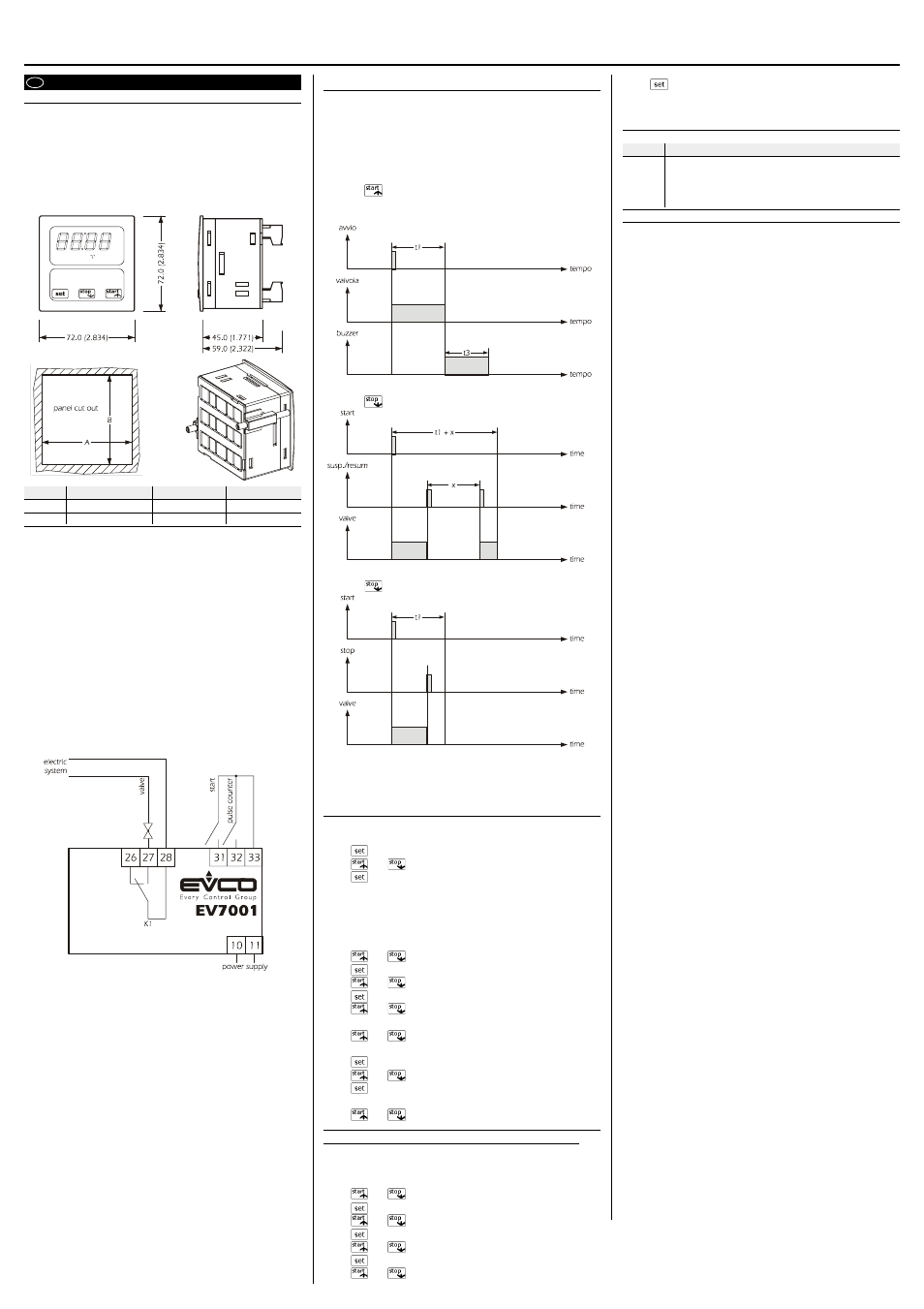 EVCO EV7001D7 User Manual | 2 pages
