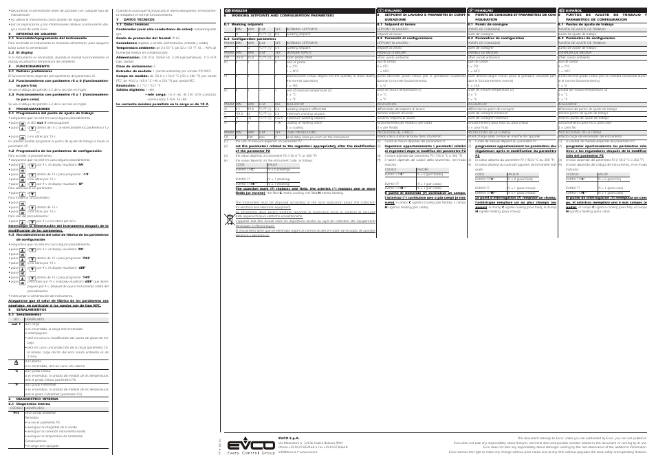EVCO EVK401 User Manual | Page 2 / 2