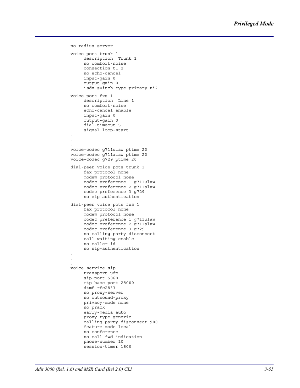 Carrier Access Adit 3000 Series and Multi-Service Router (MSR) Card none User Manual | Page 113 / 496