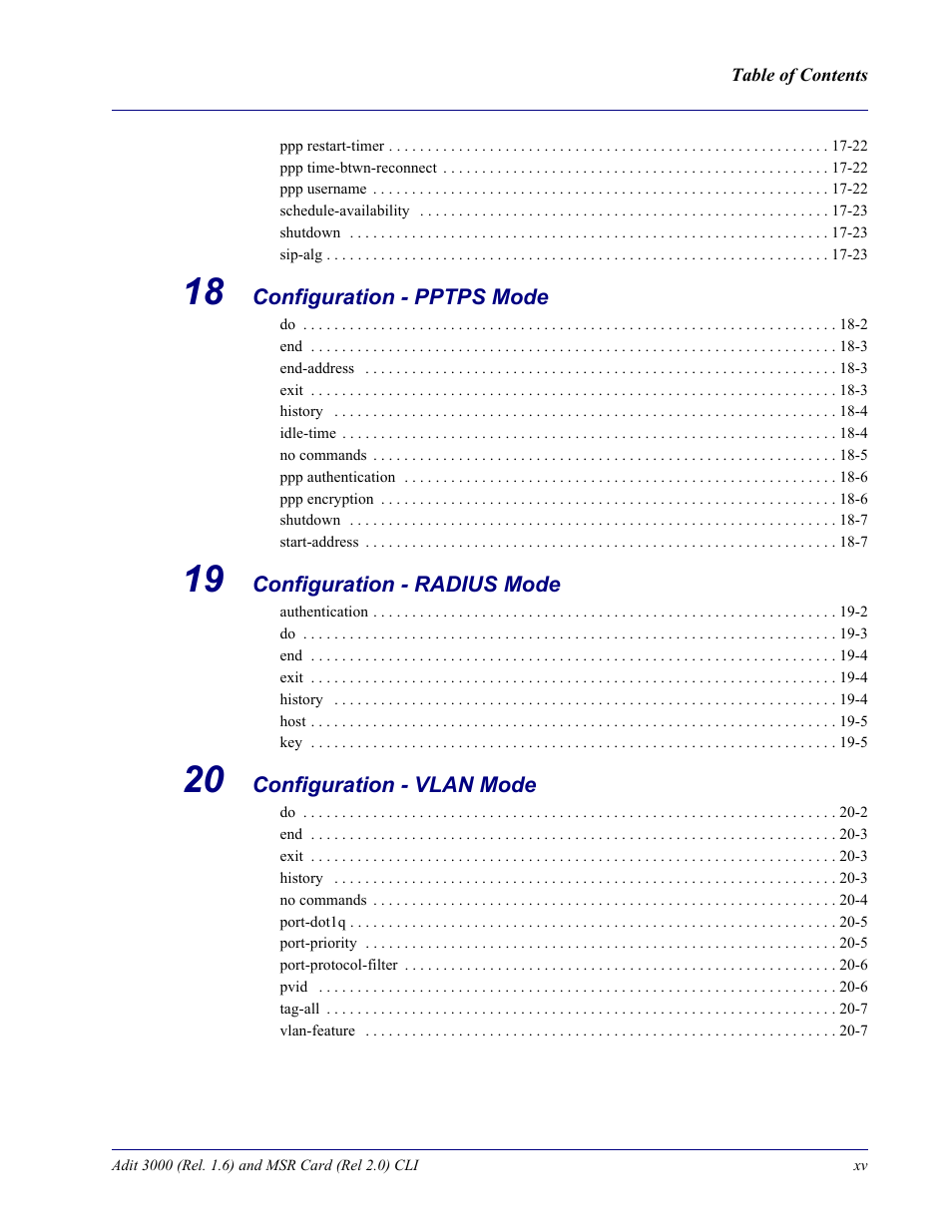 Carrier Access Adit 3000 Series and Multi-Service Router (MSR) Card none User Manual | Page 15 / 496