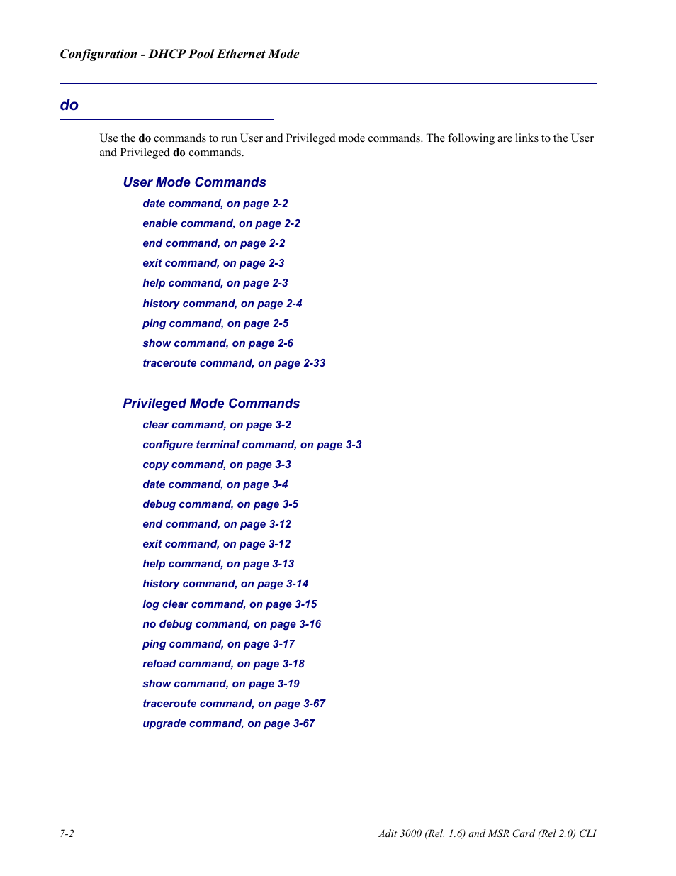 Do -2 | Carrier Access Adit 3000 Series and Multi-Service Router (MSR) Card none User Manual | Page 212 / 496