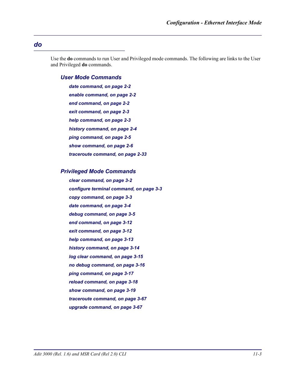 Do -3 | Carrier Access Adit 3000 Series and Multi-Service Router (MSR) Card none User Manual | Page 247 / 496