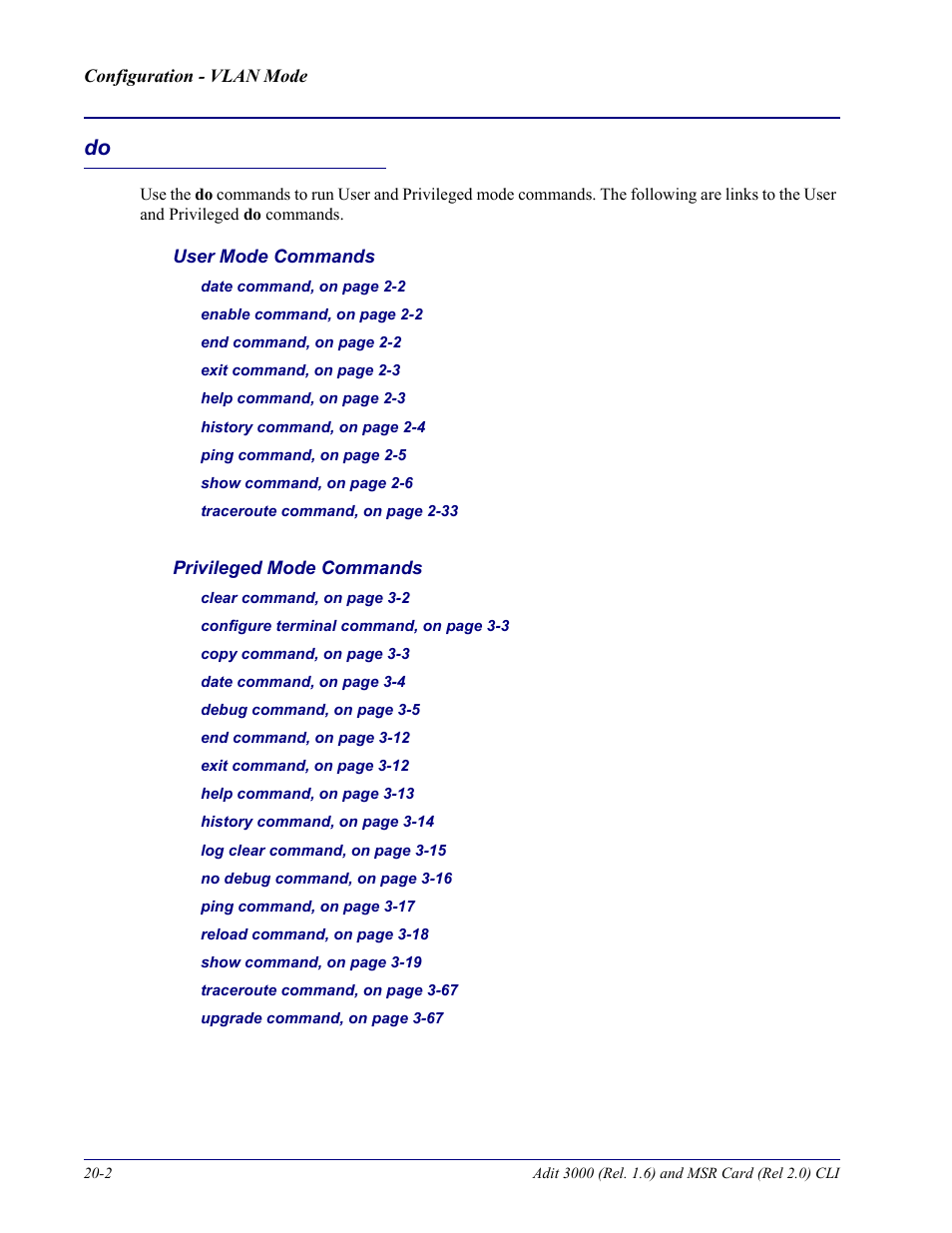 Do -2 | Carrier Access Adit 3000 Series and Multi-Service Router (MSR) Card none User Manual | Page 418 / 496
