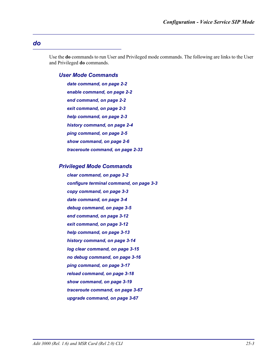 Do -3 | Carrier Access Adit 3000 Series and Multi-Service Router (MSR) Card none User Manual | Page 463 / 496