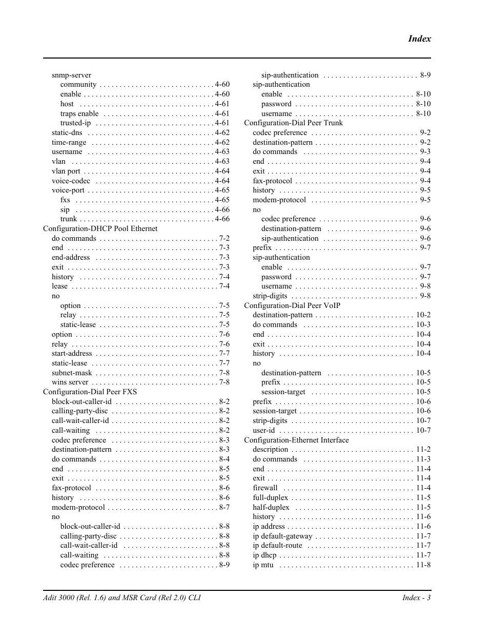 Carrier Access Adit 3000 Series and Multi-Service Router (MSR) Card none User Manual | Page 483 / 496