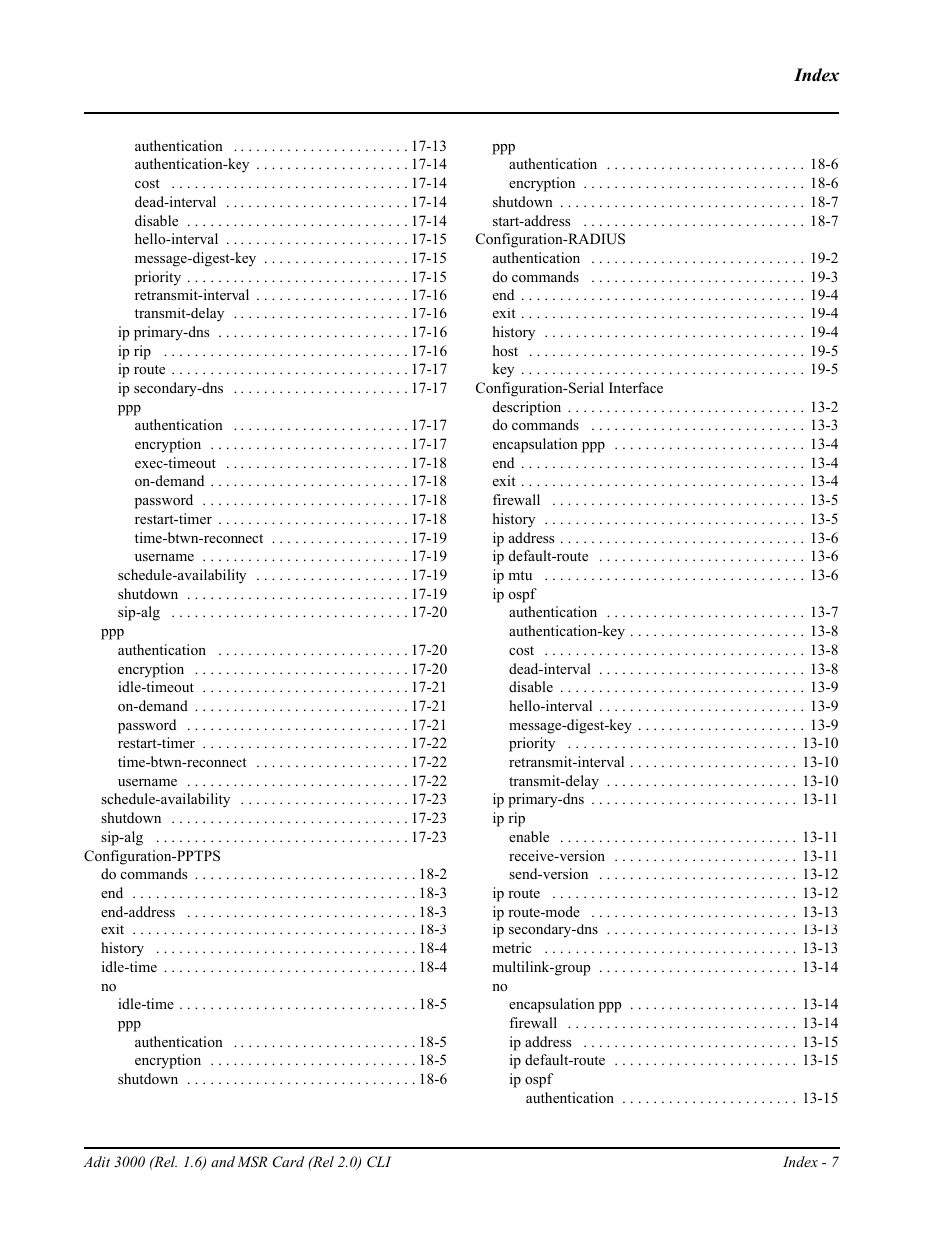 Carrier Access Adit 3000 Series and Multi-Service Router (MSR) Card none User Manual | Page 487 / 496