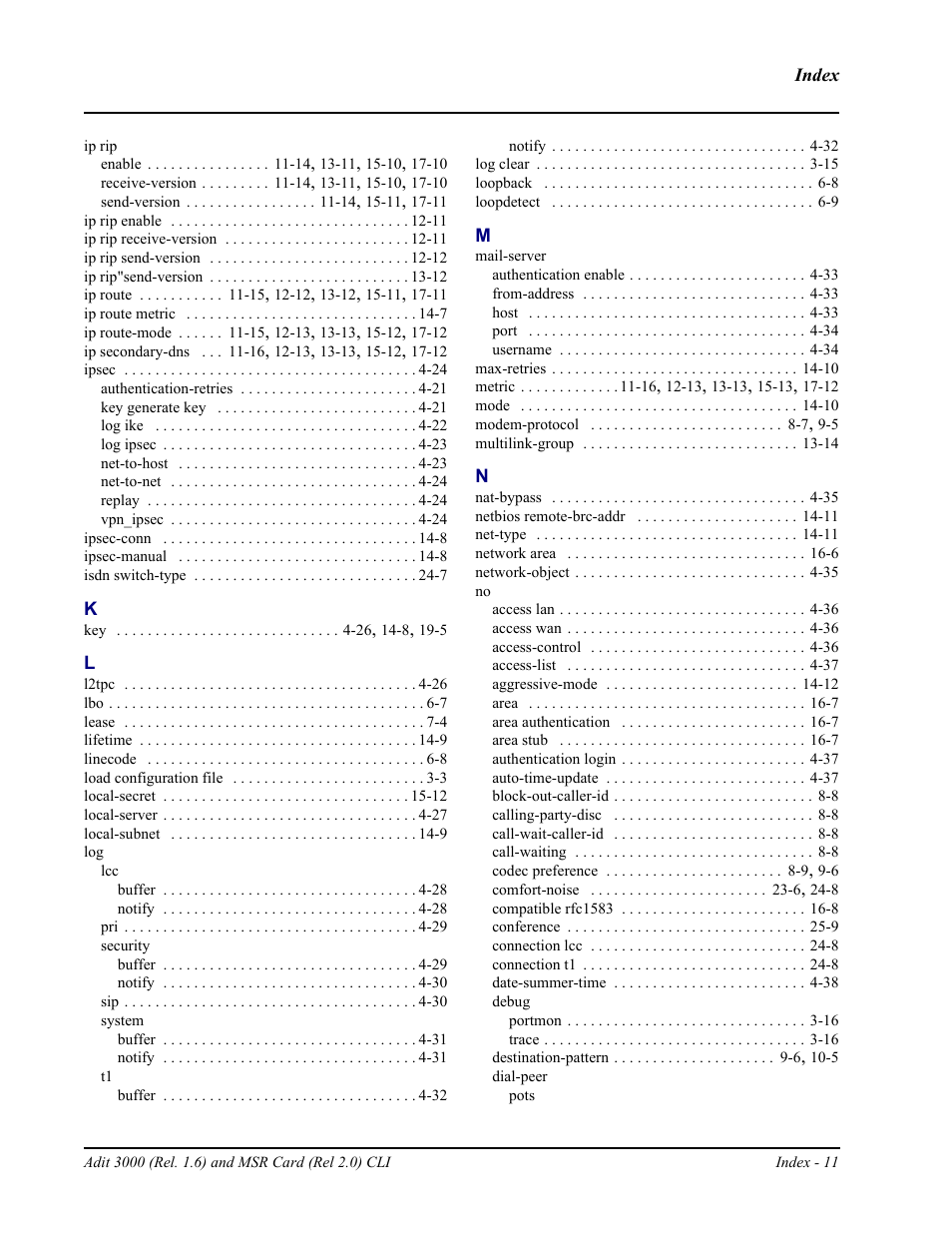 Carrier Access Adit 3000 Series and Multi-Service Router (MSR) Card none User Manual | Page 491 / 496