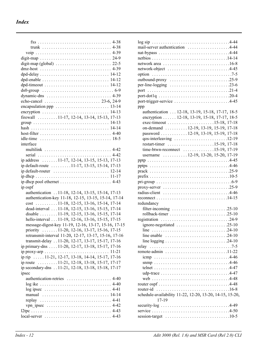 Carrier Access Adit 3000 Series and Multi-Service Router (MSR) Card none User Manual | Page 492 / 496