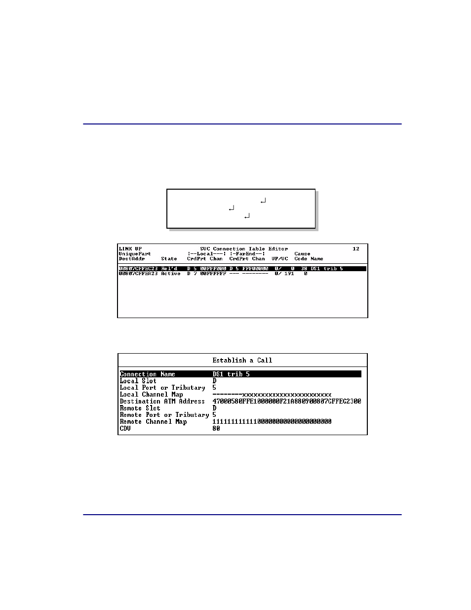 Svc connection, Svc connection -65 | Carrier Access Broadmore 1750 User Manual | Page 179 / 420