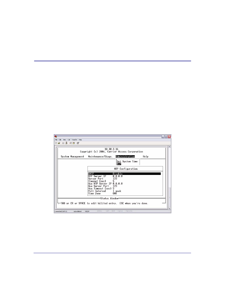 Network time protocol, Network time protocol -8 | Carrier Access Broadmore 1750 User Manual | Page 252 / 420
