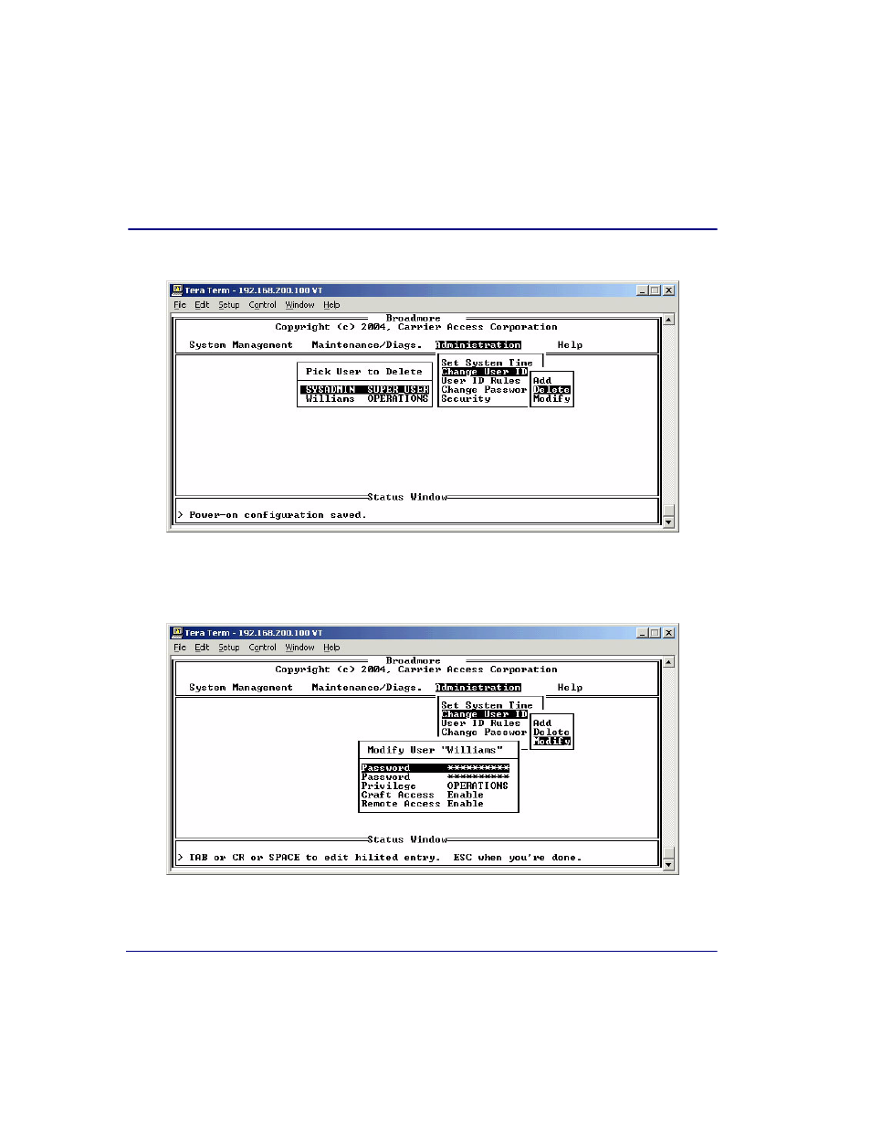 Carrier Access Broadmore 1750 User Manual | Page 256 / 420