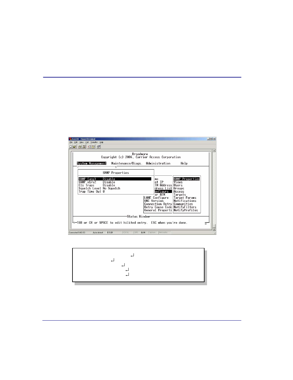 Snmp messages, Snmp messages -18 | Carrier Access Broadmore 1750 User Manual | Page 262 / 420