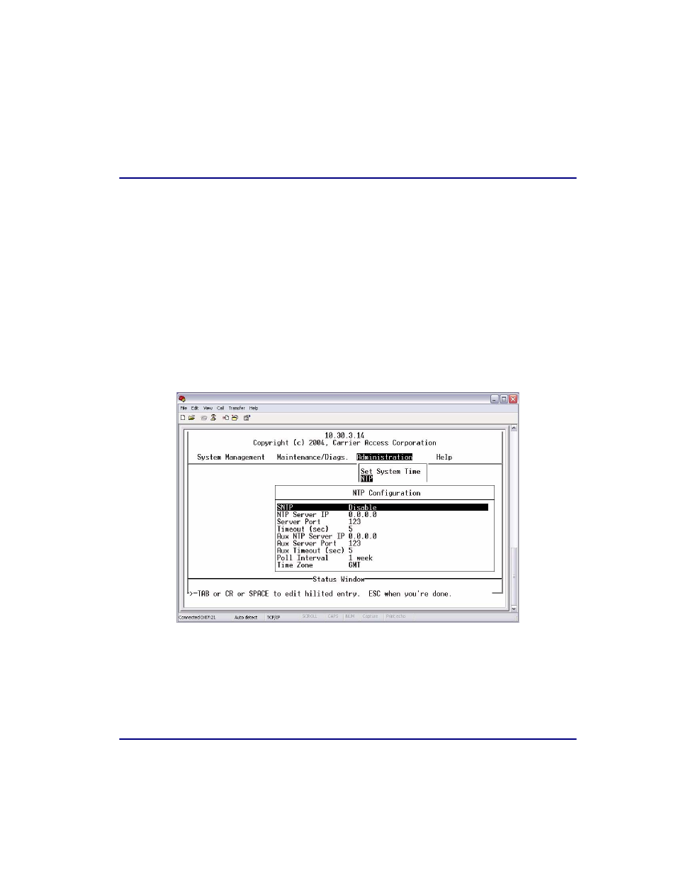 Network time protocol, Network time protocol -15 | Carrier Access Broadmore 1750 User Manual | Page 281 / 420