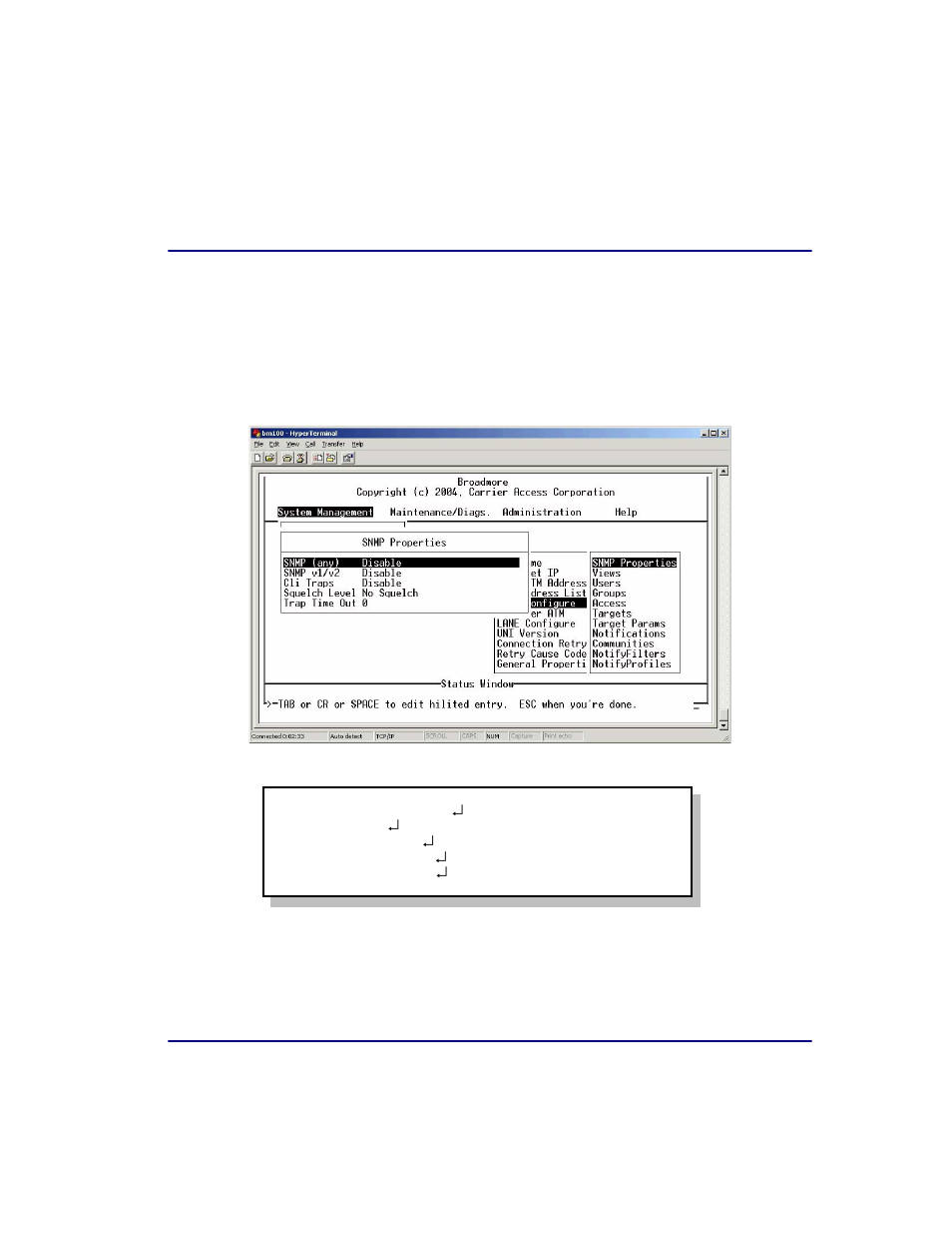 Snmp messages, Snmp messages -25 | Carrier Access Broadmore 1750 User Manual | Page 291 / 420