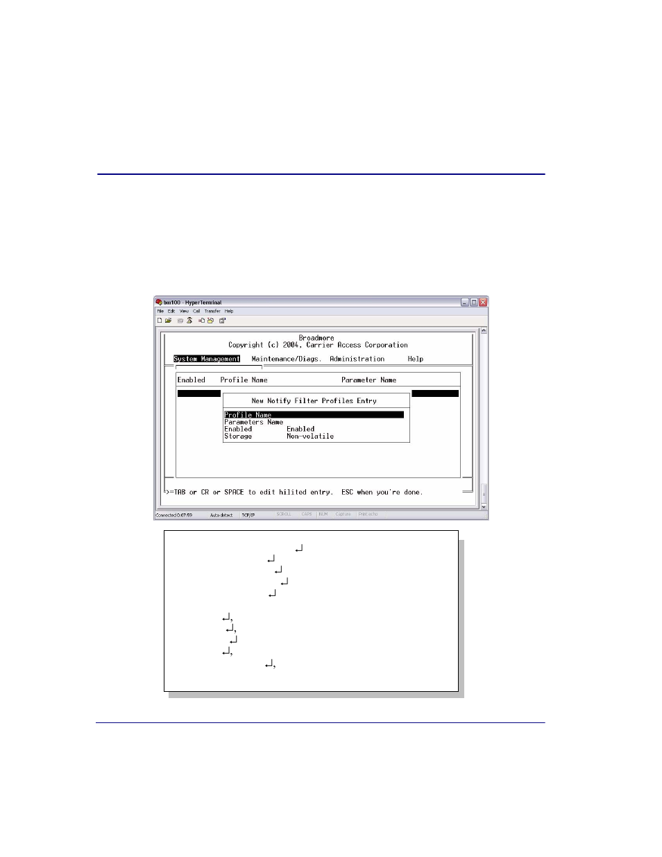 Notify profiles, Notify profiles -42 | Carrier Access Broadmore 1750 User Manual | Page 360 / 420
