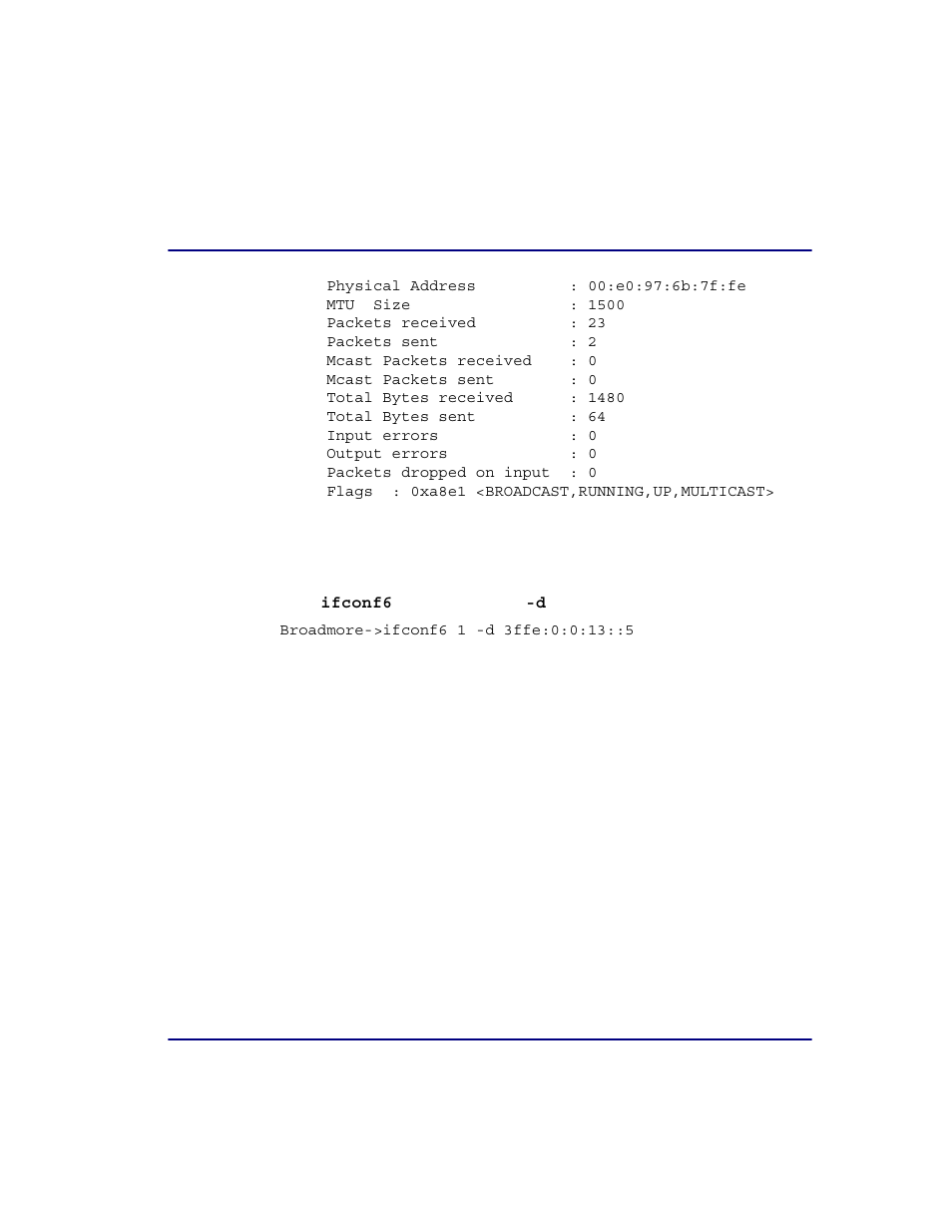 Deleting an ipv6 address | Carrier Access Broadmore 1750 User Manual | Page 389 / 420