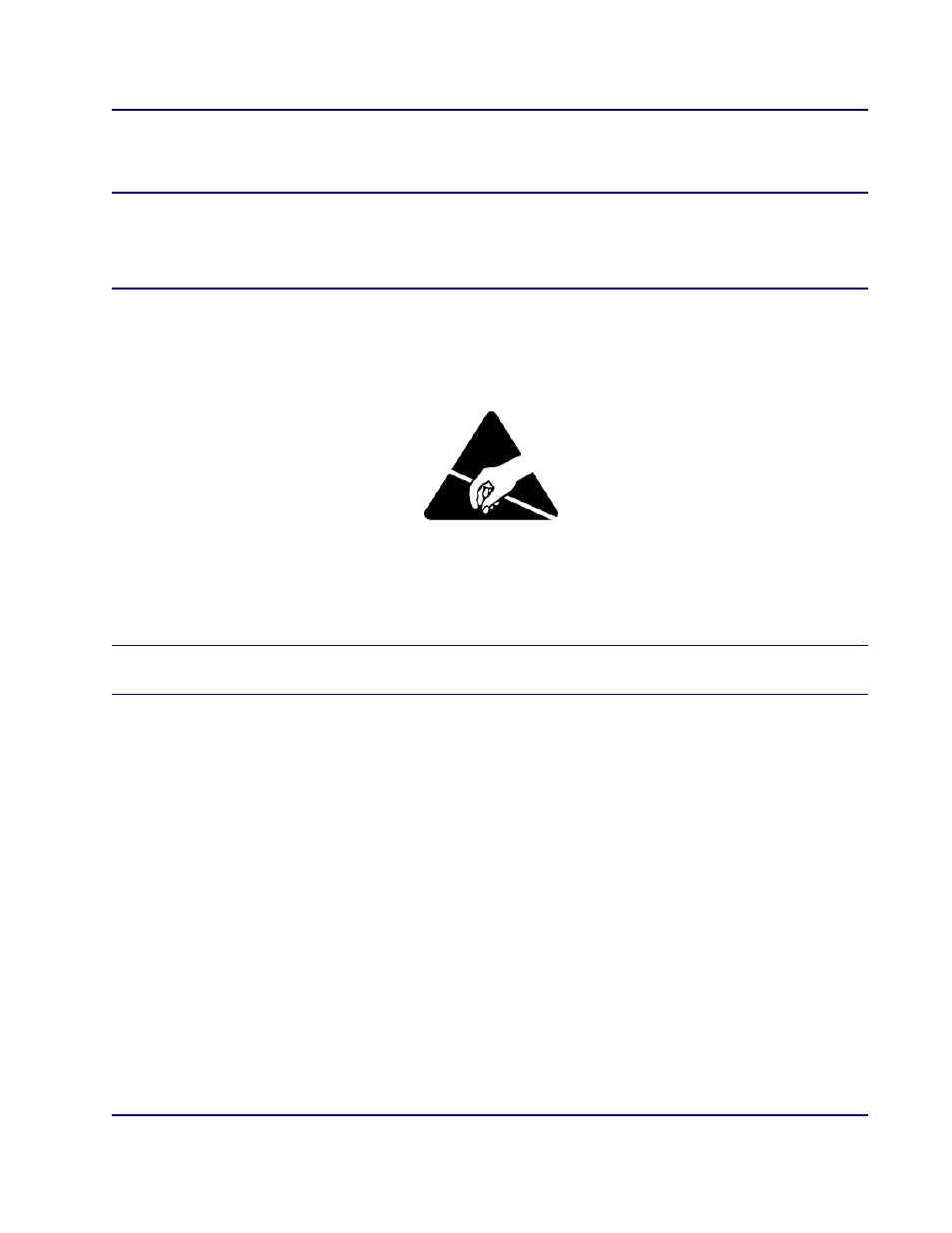 Static-sensitive equipment handling procedures, Static-sensitive equipment handling procedures -3, Tatic | Ensitive, Quipment, Andling, Rocedures, Warning | Carrier Access Access Navigator User Manual | Page 107 / 704