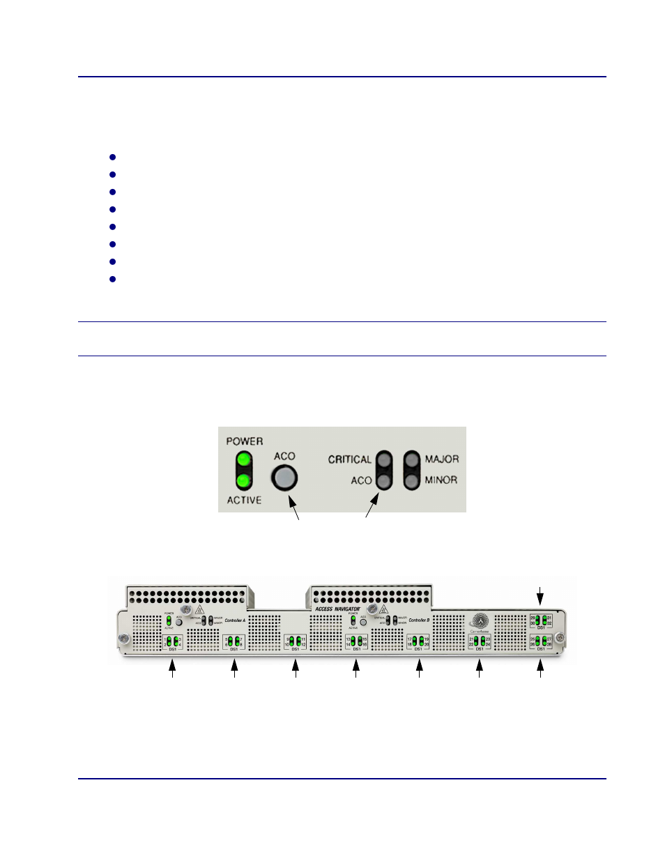 Clear alarms - status indicators, Clear alarms – status indicators -15, Clear alarms – status indicators | Clear alarms – status indicators on | Carrier Access Access Navigator User Manual | Page 335 / 704